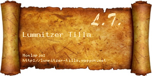 Lumnitzer Tilla névjegykártya